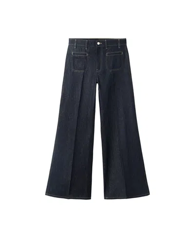 Mango Women's High-rise Wide-leg Jeans In Open Blue