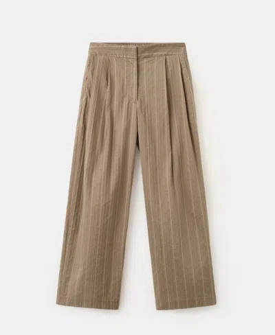 Mango Women's High-waist Straight Pants In Brown