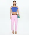 Mango Open-back Crop Top In Pink