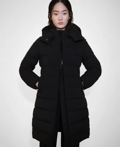 MANGO WOMEN'S HOOD QUILTED COAT