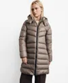 Mango Women's Hood Quilted Coat In Brown