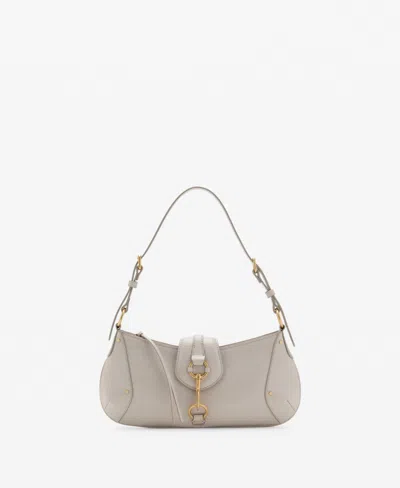 Mango Women's Hook Fastener Shoulder Bag In White
