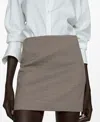 Mango Houndstooth Miniskirt In Brown