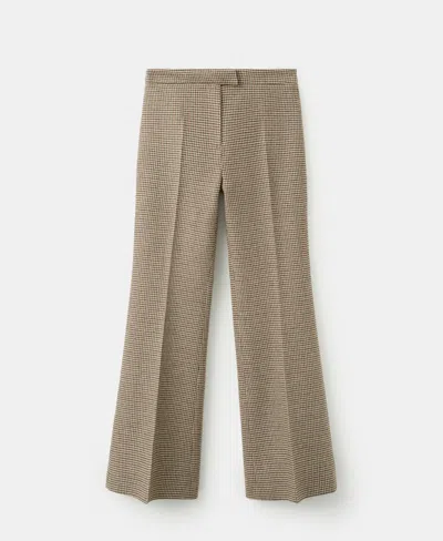 MANGO WOMEN'S HOUNDSTOOTH WOOL-BLEND PANTS