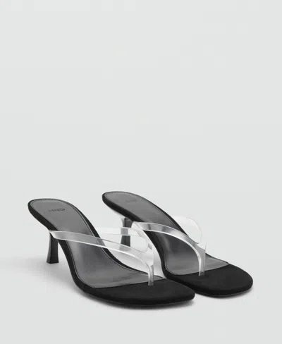 Mango Women's Jelly Strap Heel Sandals In Black