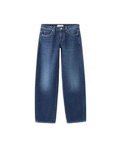 Mango Women's Kaira Low-rise Balloon Jeans In Dark Blue