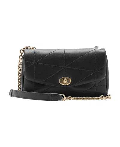 Mango Women's Kira Quilted Faux Leather Chain-handle Crossbody Bag In Black
