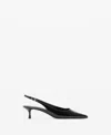 Mango Women's Kitten-heel Patent Leather Shoes In Black