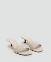 Mango Women's Kitten Heel Sandals In Sand