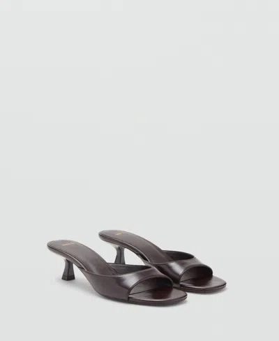 Mango Women's Kitten Heel Sandals In Brown