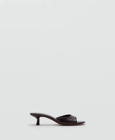 Mango Women's Kitten Heel Sandals In Brown
