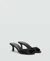 Mango Women's Kitten-heel Strap Sandals In Black