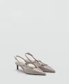 Mango Women's Kitten-heeled Strappy Shoes In Gray