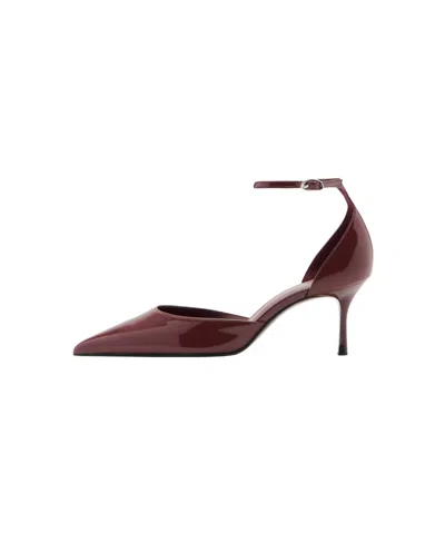 Mango Women's Kitten-heeled Pointed-toe Ankle-strap Pumps In Brown