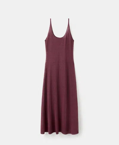 Mango Women's Knit Linen-blend Dress In Multi