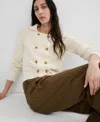 Mango Knitted Buttoned Jacket In Neutral
