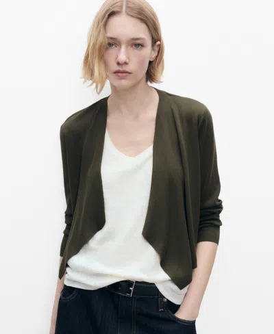 Mango Women's Knitted Cropped Cardigan