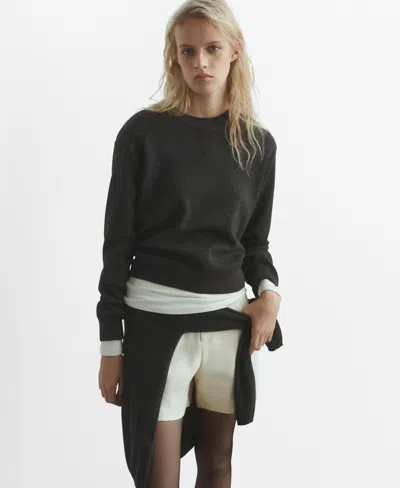 MANGO WOMEN'S KNITTED WOOL BLEND SWEATER