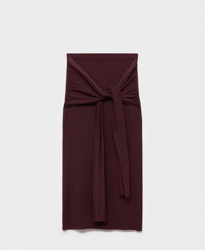 Mango Women's Knot Detail Knitted Skirts