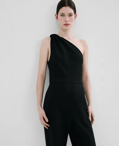 Mango Women's Knot Long Jumpsuit In Black
