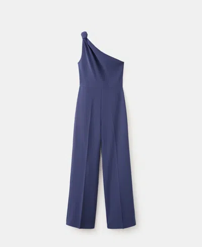 Mango Women's Knot Long Jumpsuit In Blue
