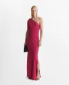 Mango Asymmetric A-line Dress In Red