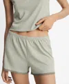 Mango Women's Lace Contrast Cotton Pajama Shorts