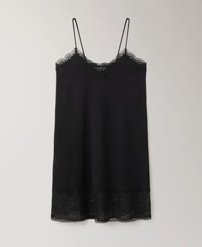 Mango Women's Lace Details Nightgown In Black