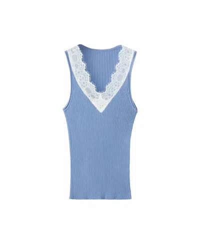 Mango Women's Lace Lyocell Top In Multi