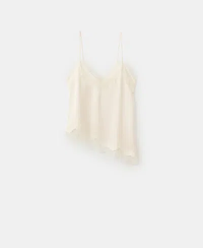 Mango Women's Lace Top In Neutral