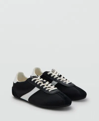 Mango Combined Trainers With Laces Black