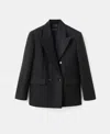 Mango X Kaia Gerber Wool Blend Blazer In Black