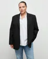 Mango Flap Pocket Blazer In Black