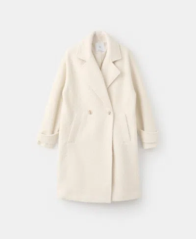 Mango Women's Lapels Boucle Coat In Neutral