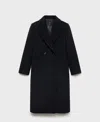 Mango Women's Lapels Wool Coat In Black