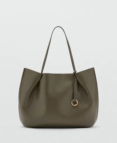 Mango Women's Large Shopper Bag In Brown