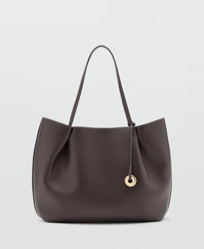 Mango Women's Large Shopper Bag In Brown