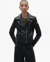 Mango Women's Faux-leather Biker Jacket In Black