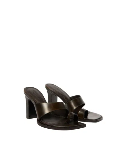 Mango Women's Leather Block-heel Sandals In Black