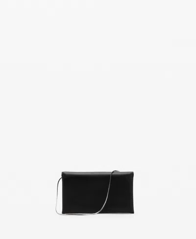 Mango Women's Leather Chain Shoulder Bag In Black