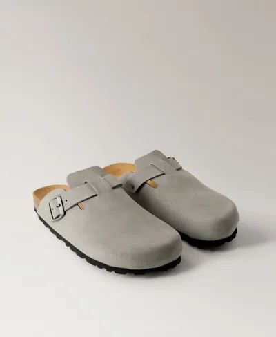 MANGO WOMEN'S LEATHER CLOG SHOES