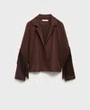 MANGO WOMEN'S LEATHER-EFFECT FRINGED JACKET