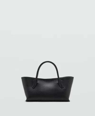 Mango Women's Leather Handbag In Black