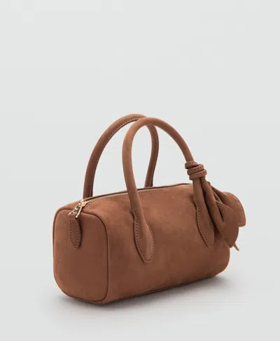 Mango Women's Leather Handbag In Brown
