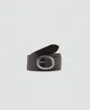 Mango Obi Leather Belt In Brown