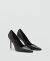 Mango Leather Pumps Black In Black