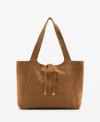 Mango Suede Shopper In Medium Brown