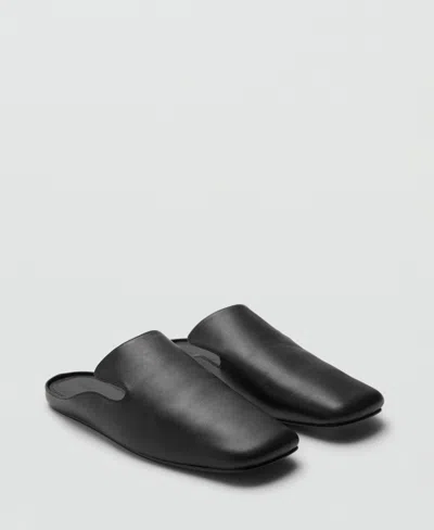 Mango Women's Leather Square-toe Shoes In Black