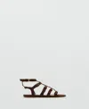Mango Ankle Strap Sandal In Brown