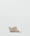 Mango Wedge Slide Sandal In Multi